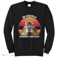 Idk How Much Longer I Can Slay Capybara Sarcastic Dank Meme Gifts Sweatshirt thumb 0