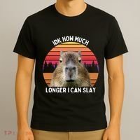 Idk How Much Longer I Can Slay Capybara Sarcastic Dank Meme Gifts T-Shirt thumb 3