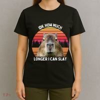 Idk How Much Longer I Can Slay Capybara Sarcastic Dank Meme Gifts T-Shirt thumb 4