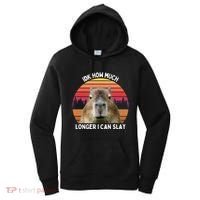 Idk How Much Longer I Can Slay Capybara Sarcastic Dank Meme Gifts Women's Hoodie thumb 0