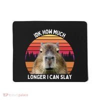 Idk How Much Longer I Can Slay Capybara Sarcastic Dank Meme Gifts Mousepad thumb 0