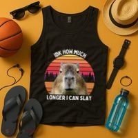 Idk How Much Longer I Can Slay Capybara Sarcastic Dank Meme Gifts Tank Top thumb 4