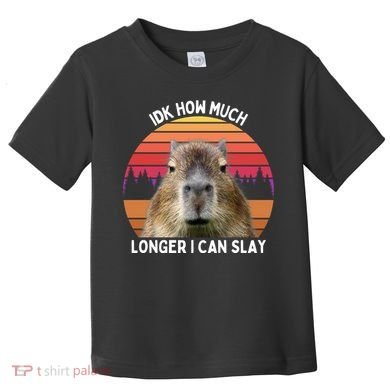 Idk How Much Longer I Can Slay Capybara Sarcastic Dank Meme Gifts Toddler T-Shirt