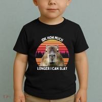 Idk How Much Longer I Can Slay Capybara Sarcastic Dank Meme Gifts Toddler T-Shirt thumb 2
