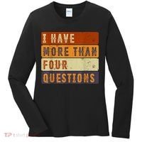 I Have More Than Four Questions Passover Women's Long Sleeve Shirt thumb 0