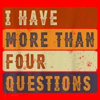 I Have More Than Four Questions Passover Santa Hat thumb 1