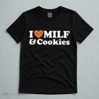 I Heart Milf & Cookies Funny Milk Love Hot Sweet Moms Joke T-Shirt thumb 5