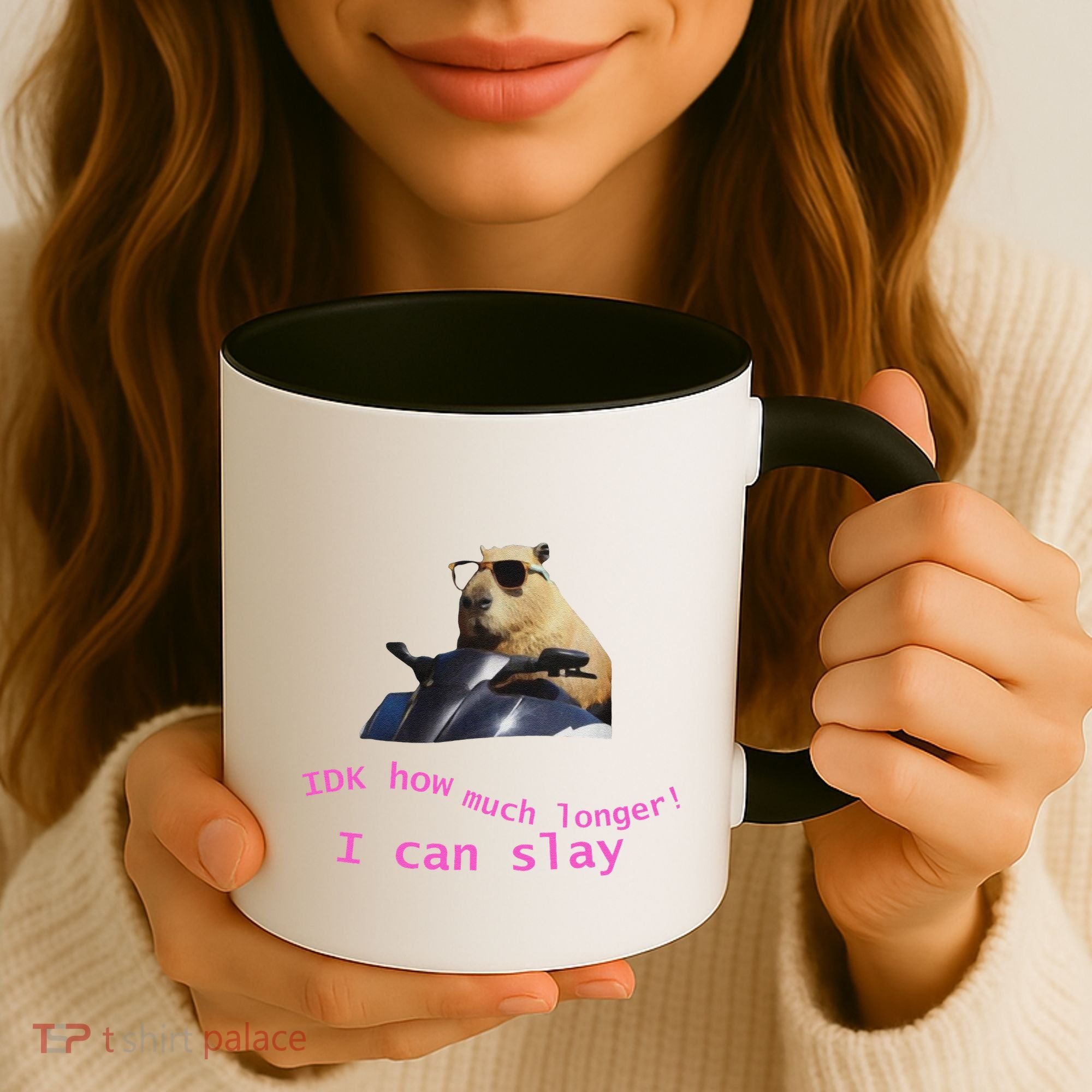 Idk How Much Longer I Can Slay Capybara Sarcastic Dank Meme Coffee Mug