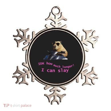 Idk How Much Longer I Can Slay Capybara Sarcastic Dank Meme Ornament
