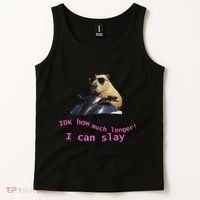 Idk How Much Longer I Can Slay Capybara Sarcastic Dank Meme Tank Top thumb 2