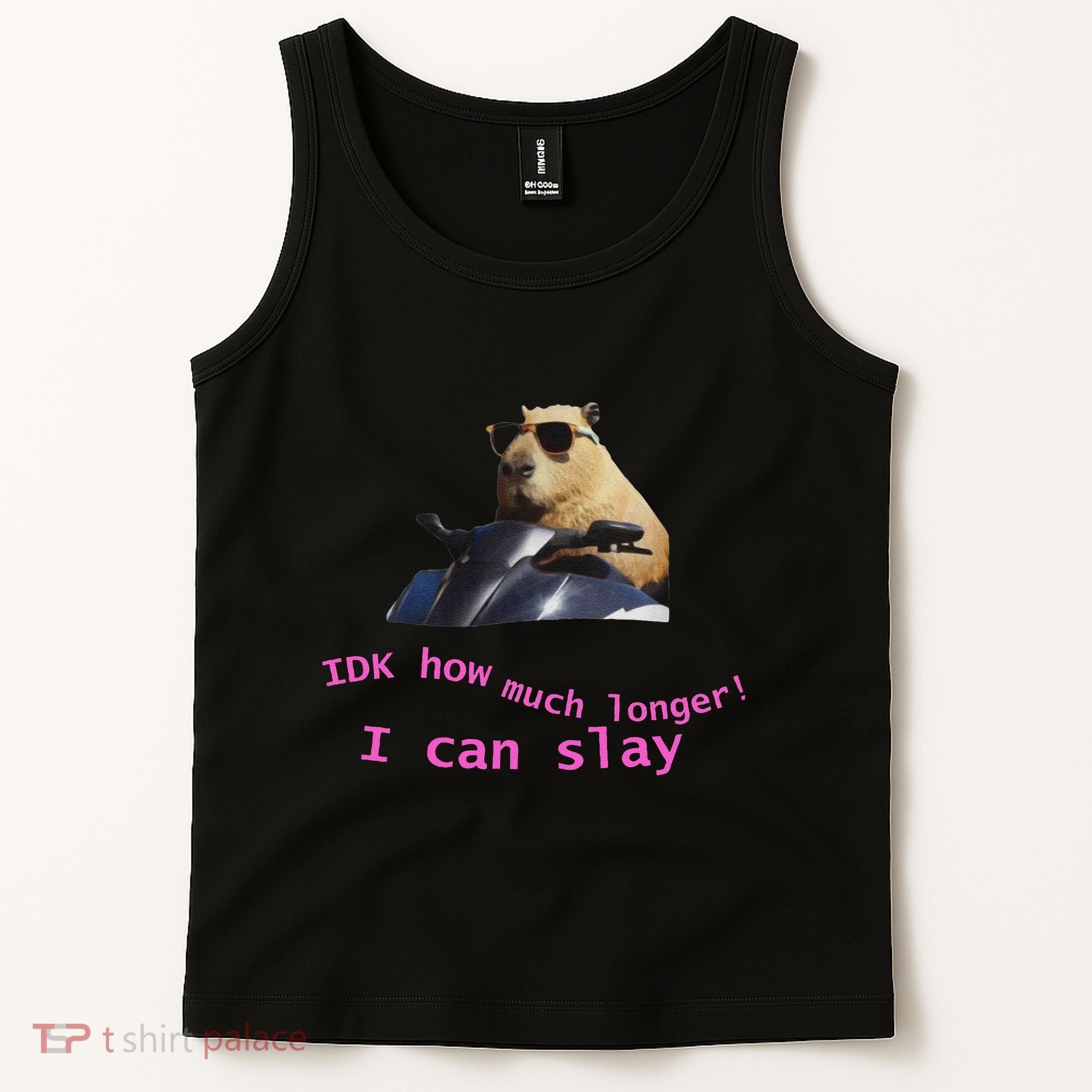 Idk How Much Longer I Can Slay Capybara Sarcastic Dank Meme Tank Top