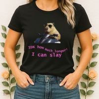 Idk How Much Longer I Can Slay Capybara Sarcastic Dank Meme Women's T-Shirt thumb 2
