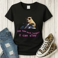 Idk How Much Longer I Can Slay Capybara Sarcastic Dank Meme Women's T-Shirt thumb 3