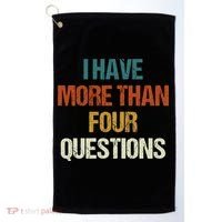 I Have More Than Four Questions Funny Passover Seder Golf Towel thumb 0