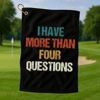 I Have More Than Four Questions Funny Passover Seder Golf Towel thumb 1