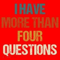 I Have More Than Four Questions Funny Passover Seder Santa Hat thumb 1