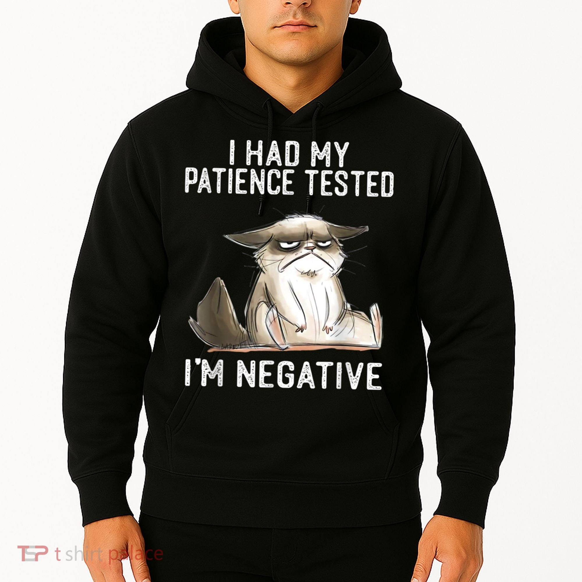 I Had My Patience Tested I'm Negative Cat Funny Sarcasm Hoodie