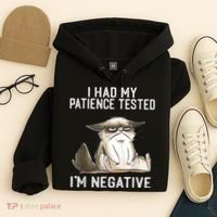 I Had My Patience Tested I'm Negative Cat Funny Sarcasm Hoodie thumb 4