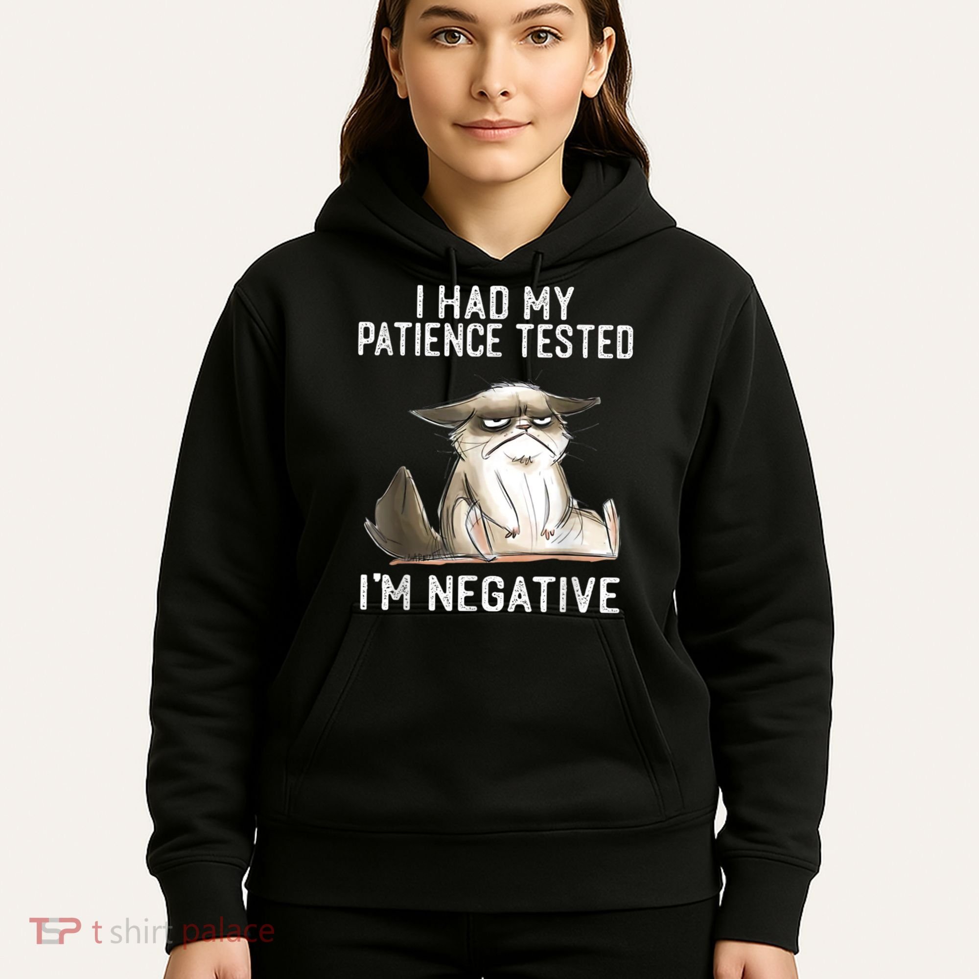 I Had My Patience Tested I'm Negative Cat Funny Sarcasm Hoodie