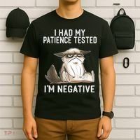 I Had My Patience Tested I'm Negative Cat Funny Sarcasm T-Shirt thumb 6