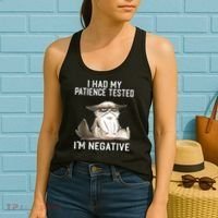 I Had My Patience Tested I'm Negative Cat Funny Sarcasm Women's Tank Top thumb 2