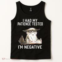 I Had My Patience Tested I'm Negative Cat Funny Sarcasm Tank Top thumb 2