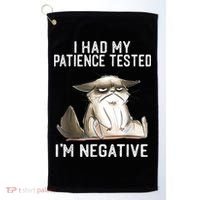 I Had My Patience Tested I'm Negative Cat Funny Sarcasm Golf Towel thumb 0