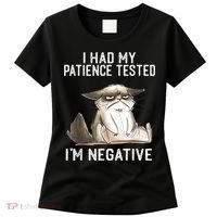 I Had My Patience Tested I'm Negative Cat Funny Sarcasm Women's T-Shirt thumb 0