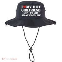 I Heart My Hot Girlfriend So Please Stay Sway From Me Bucket Hat thumb 0