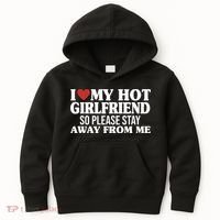 I Heart My Hot Girlfriend So Please Stay Sway From Me Kids Hoodie thumb 0
