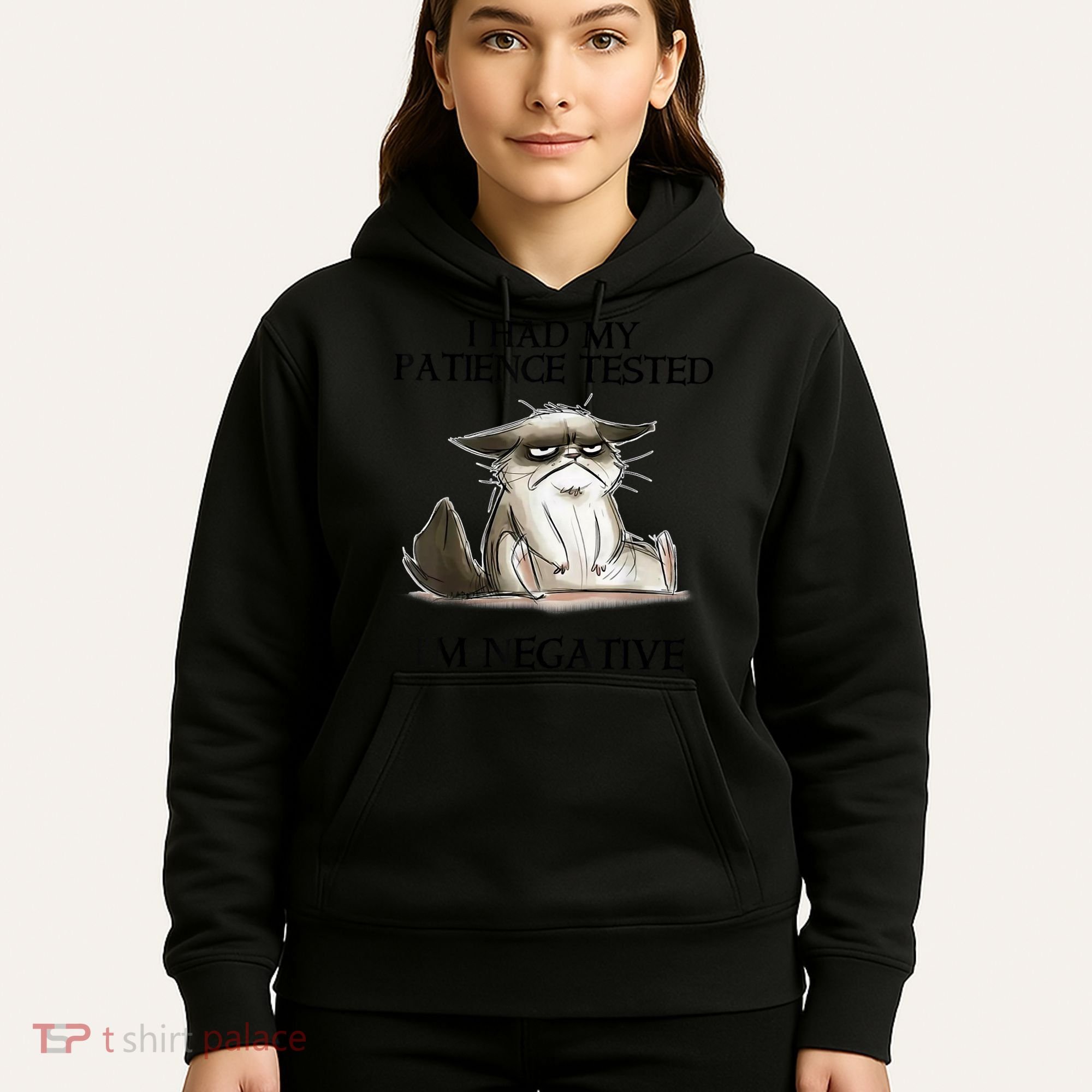 I Had My Patience Tested I'm Negative Cat Funny Hoodie