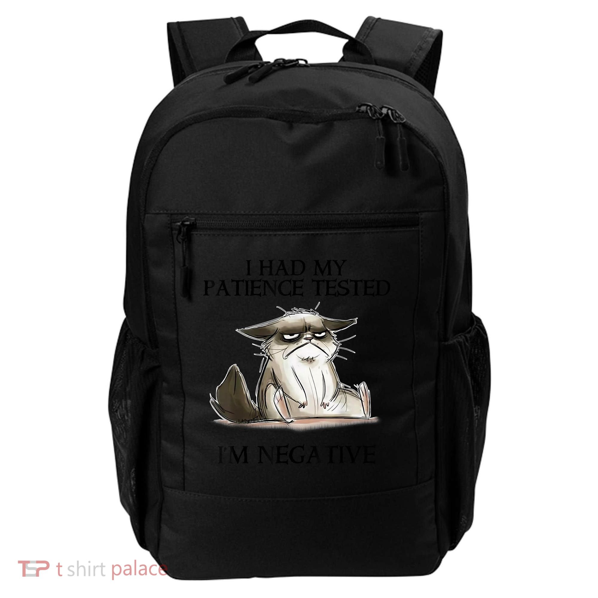 I Had My Patience Tested I'm Negative Cat Funny Backpack