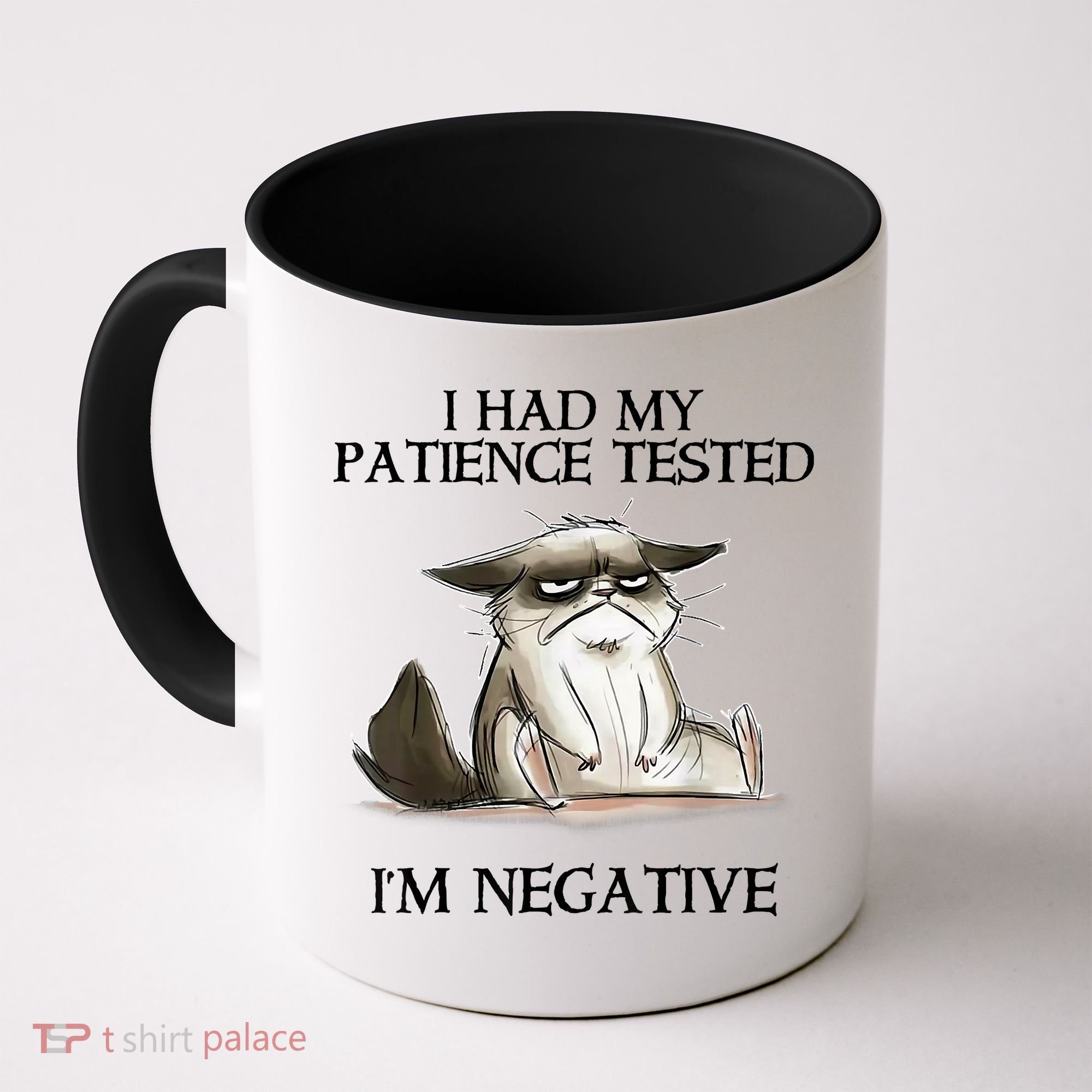 I Had My Patience Tested I'm Negative Cat Funny Coffee Mug