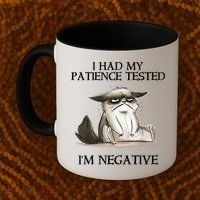 I Had My Patience Tested I'm Negative Cat Funny Coffee Mug thumb 2