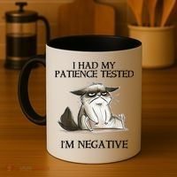 I Had My Patience Tested I'm Negative Cat Funny Coffee Mug thumb 4