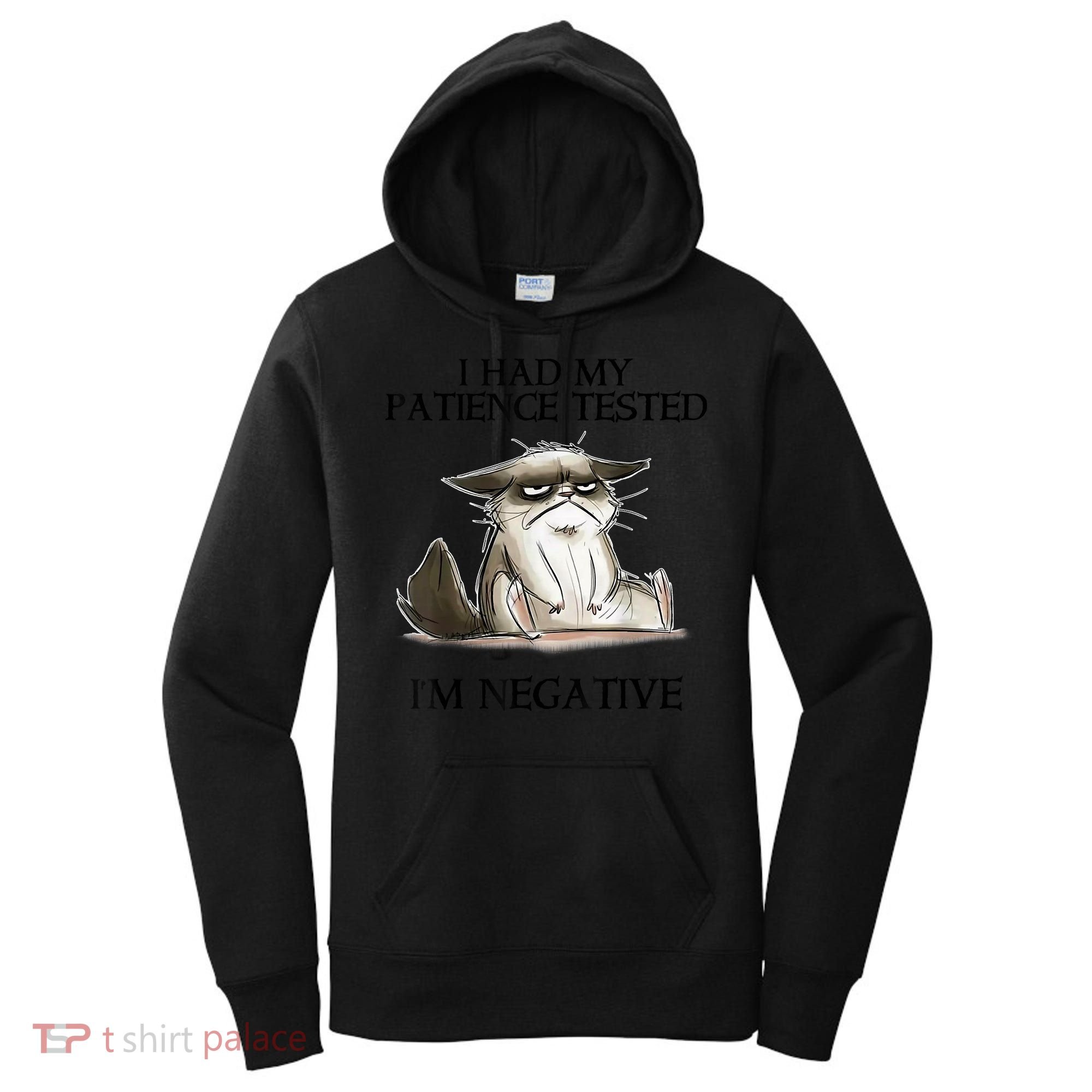 I Had My Patience Tested I'm Negative Cat Funny Women's Hoodie