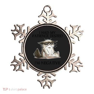 I Had My Patience Tested I'm Negative Cat Funny Ornament