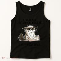 I Had My Patience Tested I'm Negative Cat Funny Tank Top thumb 2
