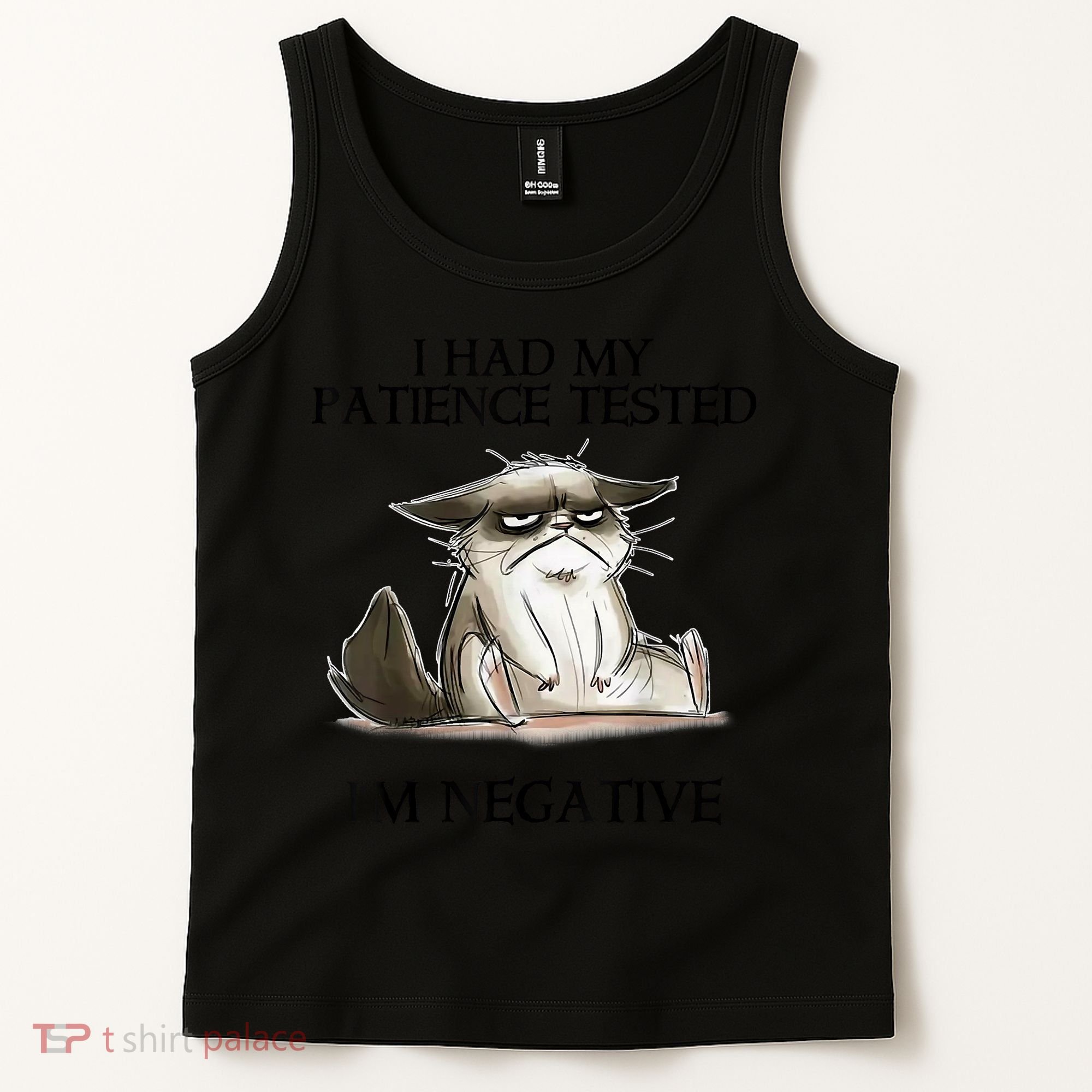 I Had My Patience Tested I'm Negative Cat Funny Tank Top