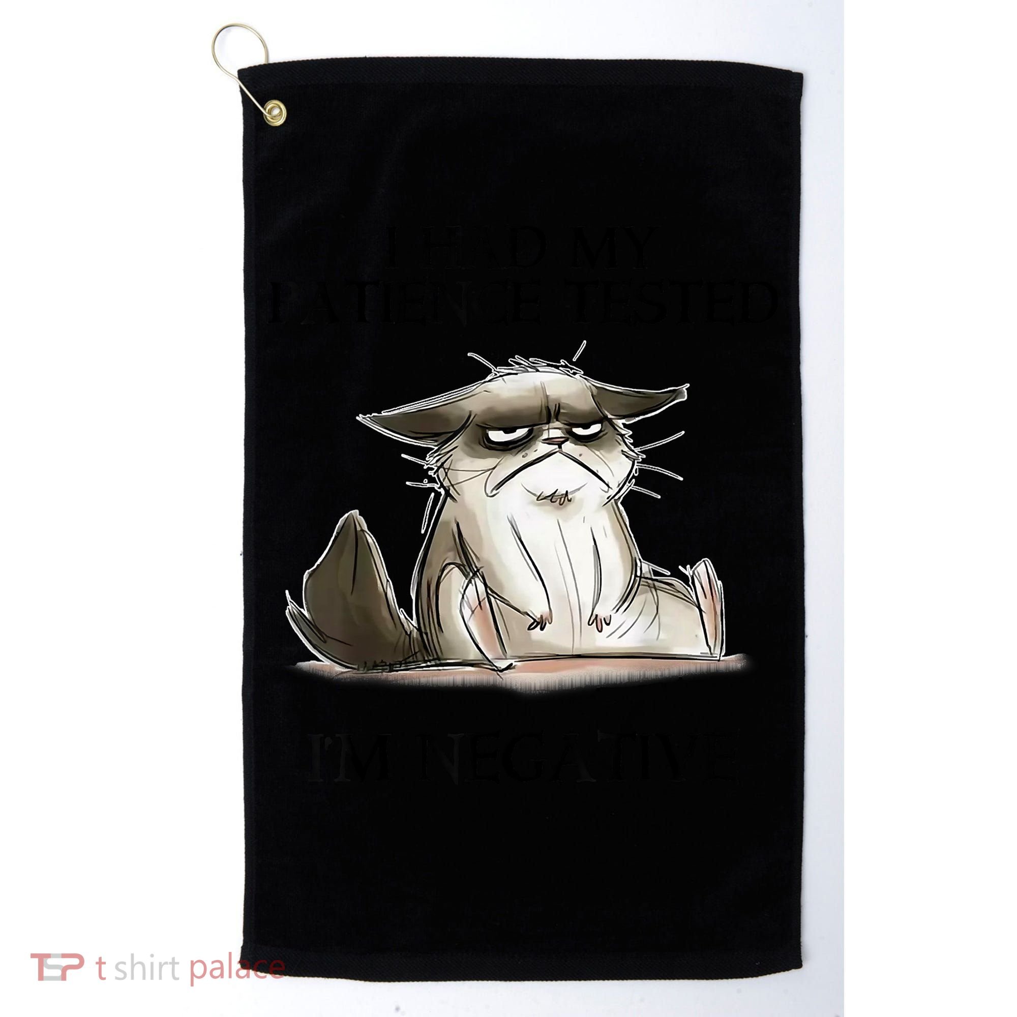 I Had My Patience Tested I'm Negative Cat Funny Golf Towel
