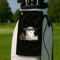 I Had My Patience Tested I'm Negative Cat Funny Golf Towel thumb 2