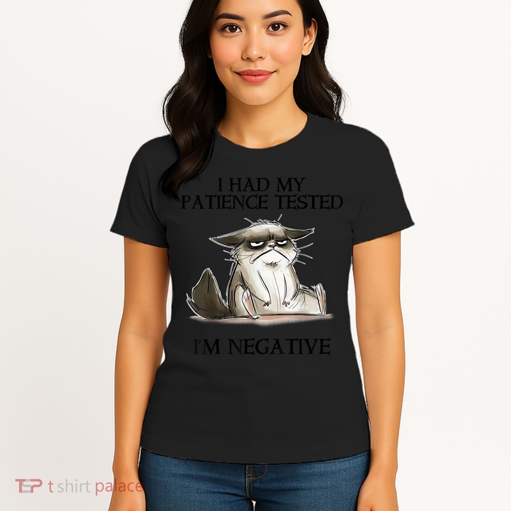 I Had My Patience Tested I'm Negative Cat Funny Women's T-Shirt