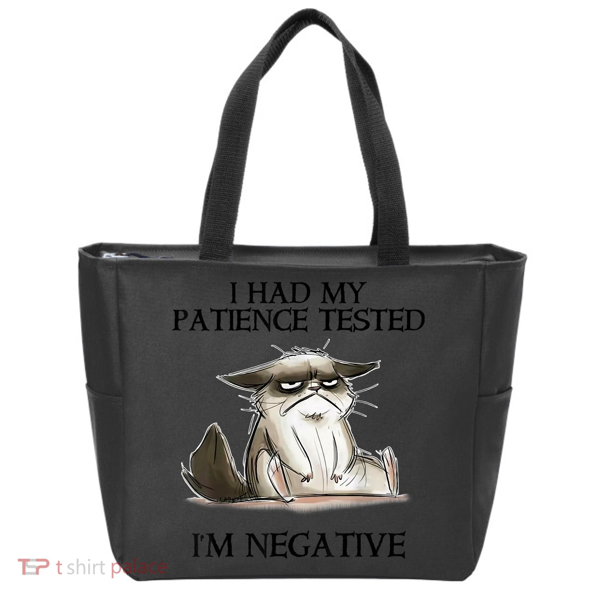 I Had My Patience Tested I'm Negative Cat Funny Tote Bag