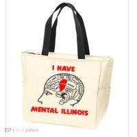 I Have Mental Illinois Funny Pun, Illinoisan Humor Tote Bag thumb 3
