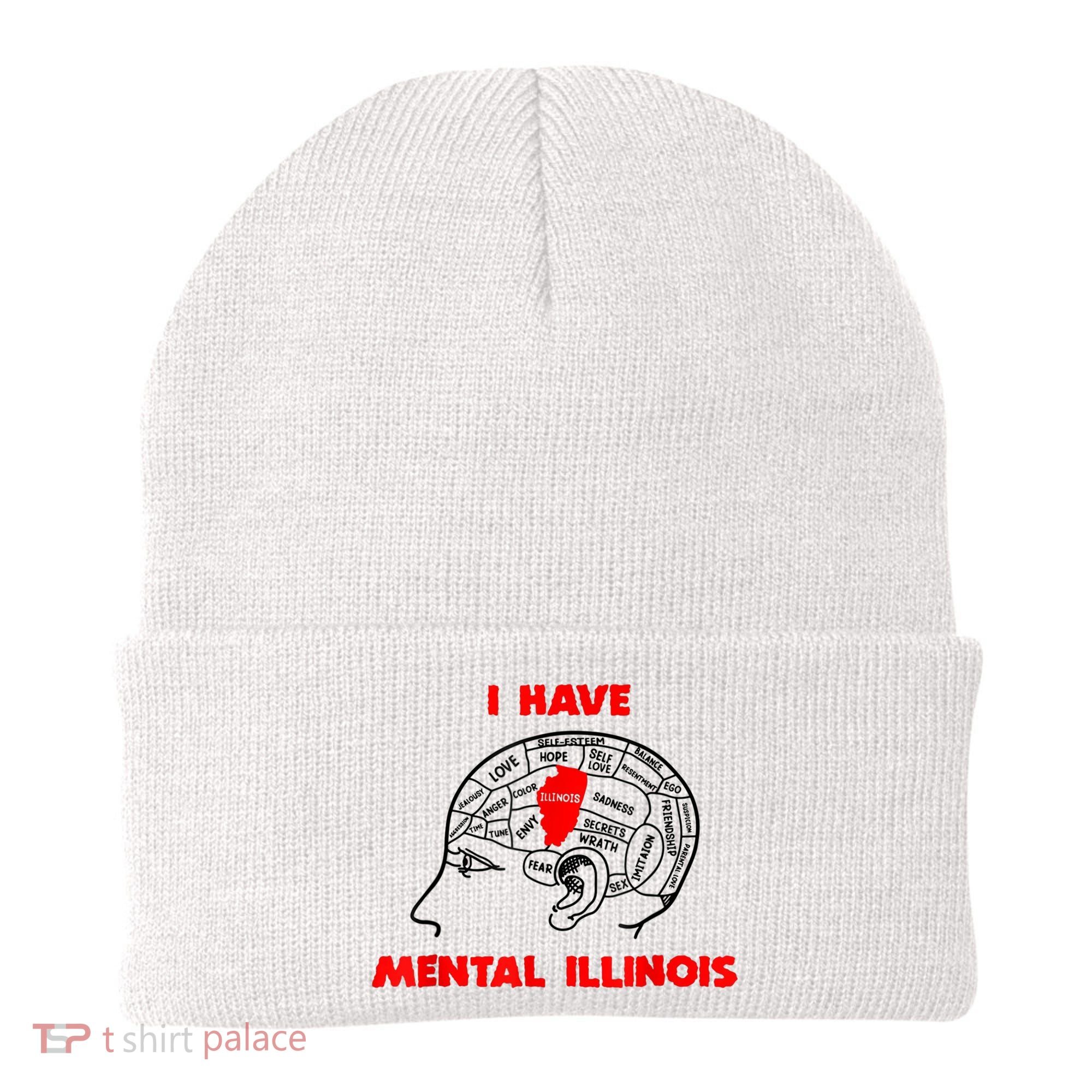 I Have Mental Illinois Funny Pun, Illinoisan Humor Beanie