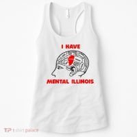 I Have Mental Illinois Funny Pun, Illinoisan Humor Women's Tank Top thumb 0