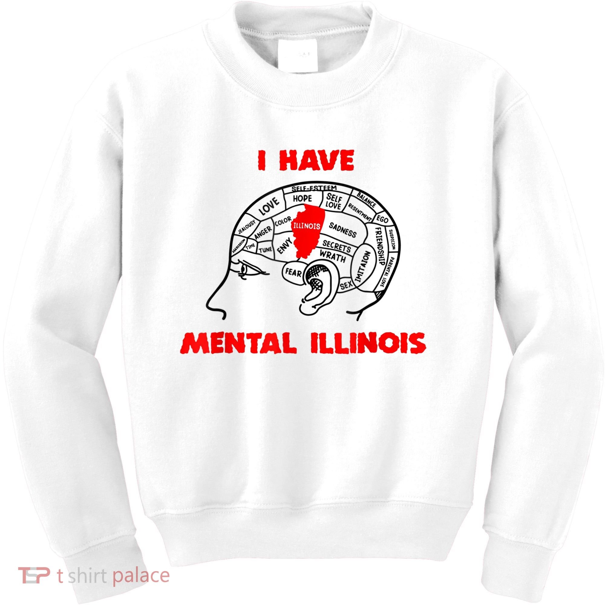 I Have Mental Illinois Funny Pun, Illinoisan Humor Kids Sweatshirt