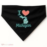 I Heart Michigan USA-Made Doggie Bandana thumb 0
