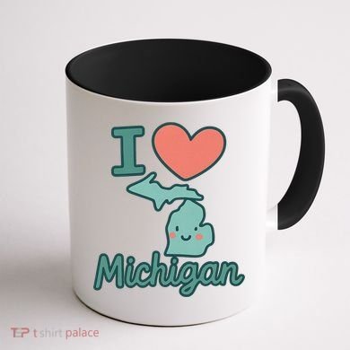 I Heart Michigan Coffee Mug back