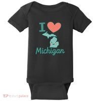 I Heart Michigan Baby Bodysuit thumb 0